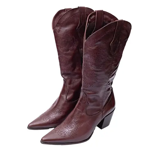 Bota Cano Curto Bota Texana Bota Baixa Vermelha Bota Vermelha Bota